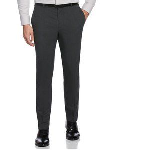 Very Slim Fit Heather Neat Dress Pant Perry Ellis 30x30 charcoal NWT